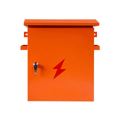 Orange Steel Electrical Enclosure Outdoor Cctv Power Supply Cable Distribution Box Waterproof