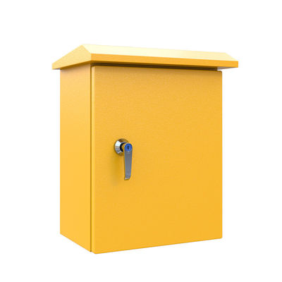 Yellow Steel Electrical Enclosure Outdoor Power Supply Cable Distribution Box Waterproof