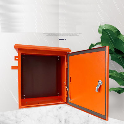 Orange Steel Electrical Enclosure Outdoor Cctv Power Supply Cable Distribution Box Waterproof