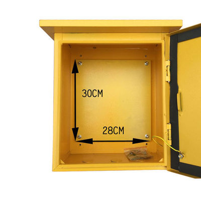 Yellow Steel Electrical Enclosure Outdoor Power Supply Cable Distribution Box Waterproof