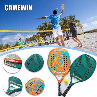 Beach Tennis Padel Racket  Carbon Fiber Paddle Racket Soft EVA Face Outdoor Ball Sports