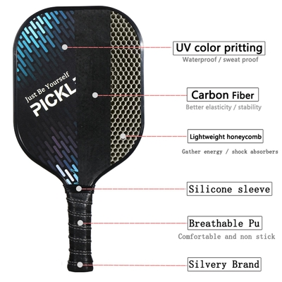 Pickleball Paddle Racket Set Pickball Carbon Core Honeycomb Composition With 2 Sport Balls