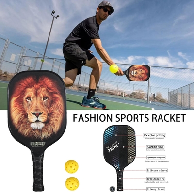 Pickleball Paddle Racket Set Pickball Carbon Core Honeycomb Composition With 2 Sport Balls