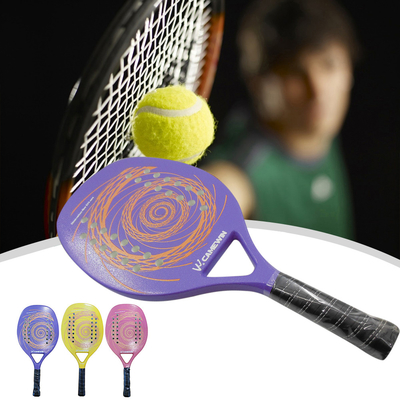 Beach Tennis Racket Full Carbon Professional Soft EVA Face Padel Tennis Racquet Adult Rackets