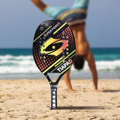 Beach Tennis Racket Carbon Fiber EVA Memory Foam Core Tennis Paddle Racquets with Bag