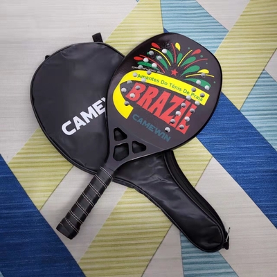 Carbon Fiber Padel Brasil Beach Tennis Rackets Paddle Soft EVA Face Raqueta With Carry Bags