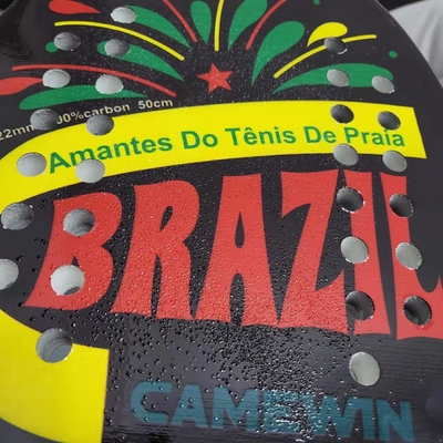 Carbon Fiber Padel Brasil Beach Tennis Rackets Paddle Soft EVA Face Raqueta With Carry Bags