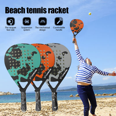 Beach Tennis Racket  Carbon and Glass Tennis Paddle Racquets Lightweight