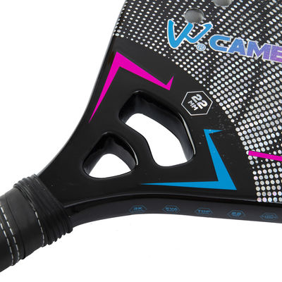 3K Carbon Fiber Beach Tennis Racket Rough Surface Soft Interlayer Racquet with Protective Bag