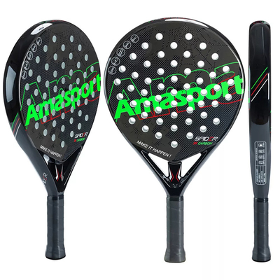 3K Carbon Fiber Face Paddle Raquette Padel Tennis Racket Soft EVA Core With Bag