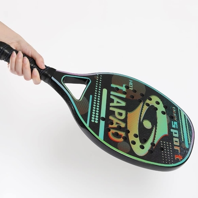 Adult Full Carbon Beach Tennis Paddle Racket Soft EVA Face Raqueta With Bag