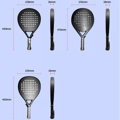 Design Your Tennis Padel Racket Personalized Tennis Paddle Racquets 38mm Thickness 360g