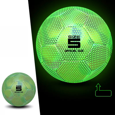 Luminous Soccer Ball Size 5 Night Glowing Soccer Game Footballs Glow In The Dark