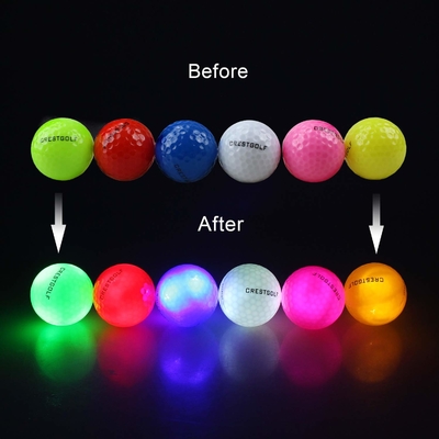 Glow In The Dark Light Up Luminous LED Golf Balls Golfers Night Training Balls