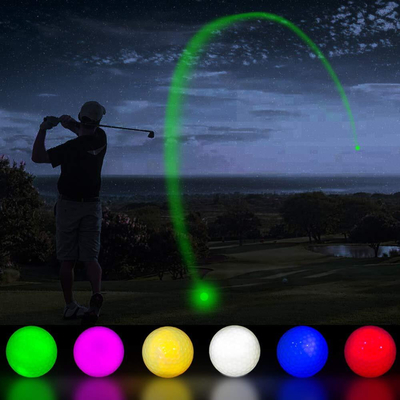 Glow In The Dark Light Up Luminous LED Golf Balls Golfers Night Training Balls