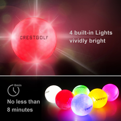 Glow In The Dark Light Up Luminous LED Golf Balls Golfers Night Training Balls