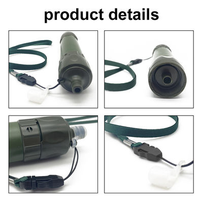 Outdoor Flushable Water Filter Straw Portable Water Purifier Straw Hiking Camping Emergency Survival