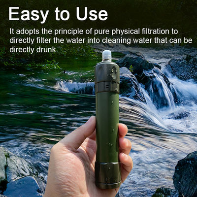 Outdoor Flushable Water Filter Straw Portable Water Purifier Straw Hiking Camping Emergency Survival