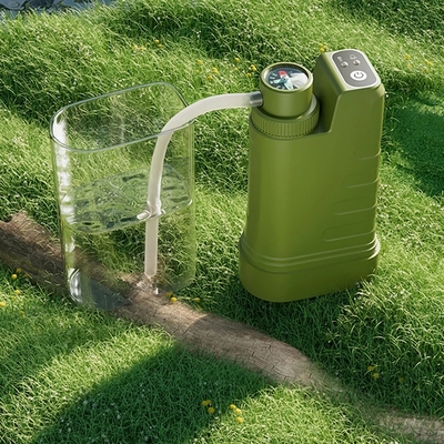 Outdoor Water Filter Electric Water Purifier Portable Charging Pump Water Dispenser With Night Light Compass Emergency