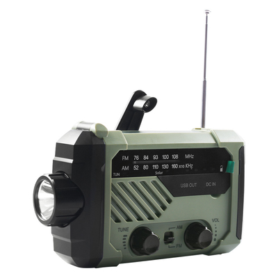 Portable Solar Hand Crank Radio AM FM Emergency Multi-functional Reading Lamp Flashlight SOS Alarm Solar Charging 2000mA