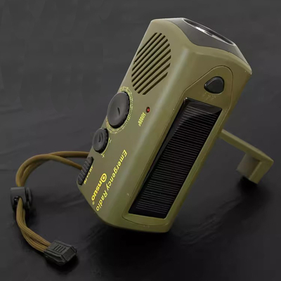 550mAh Solar Powered Flashlight USB Charging Hand Crank Flashlight Outdoor Survival Emergency Radio Flashlight